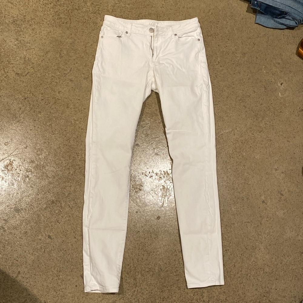 Loft white curvy skinny jeans TALL 6/28